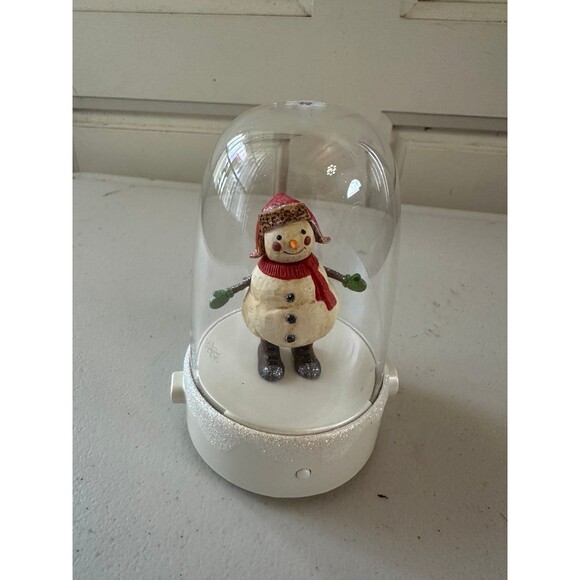 Hallmark 2012 Happy Tapper Musical Dancing Snowman Christmas Dome Tested - Picture 2 of 4